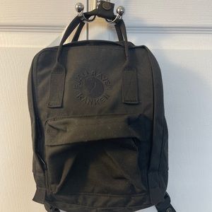 Fjallraven Black Re Kanken Mini Backpack